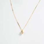 Collana con Punto Luce in Oro Giallo con Diamante - 2445325