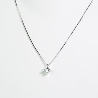 Collana con Punto Luce in Oro Bianco con Diamante - 3085410