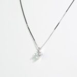 Collana con Punto Luce in Oro Bianco con Diamante - 3085410