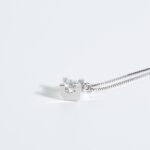 Collana con Punto Luce in Oro Bianco con Diamante - 4515600