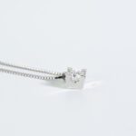 Collana con Punto Luce in Oro Bianco con Diamante - 3085410