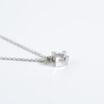 Collana con Punto Luce in Oro Bianco con Diamante - 3725495