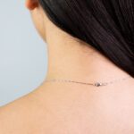 Collana con Punto Luce in Oro Bianco con Diamante - 6575875