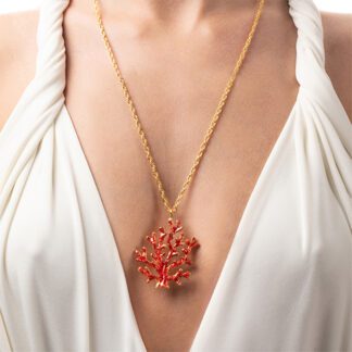 Collana Isola Bella in Argento con Smalti | Corallo – 20000241