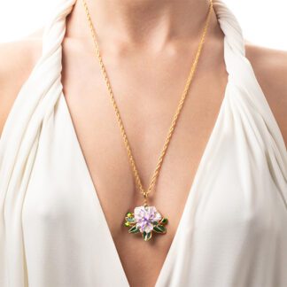 Collana Isola Bella in Argento e Smalti | Fiore di Cappero - Giardino Segreto - 20000570