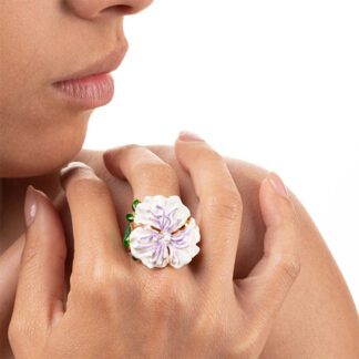 Anello Isola Bella in Argento e Smalti | Fiore di Cappero - 20000581