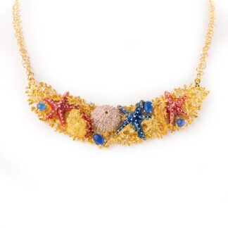 Collana Isola Bella in Argento Dorato con Smalti | Fondo Marino - 20001267