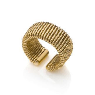 Anello a Fascia Unoaerre in Bronzo Dorato - Bronze - 2002