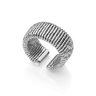 Anello a Fascia Unoaerre in Bronzo Bianco - Bronze - 2004