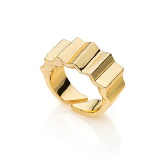 Anello a Fascia Unoaerre in Bronzo Dorato - Bronze - 2008