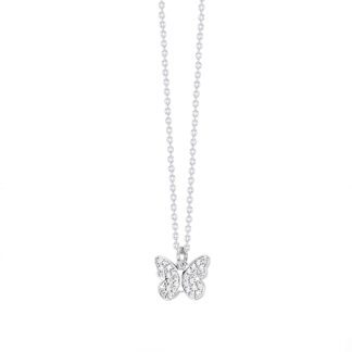 Collana Mabina in Argento con Farfalla e Zirconi - 553299