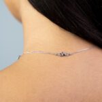 Collana in Oro Bianco e Rosa con Diamanti e Perla Australiana - 0005063007