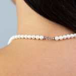 Collana Girocollo in Perle e Susta in Oro Bianco - PN151B/2 AU