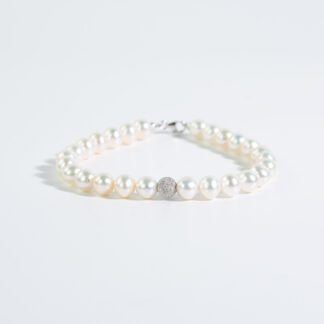 Bracciale da Donna in Perle e Oro Bianco - PB162PB/1
