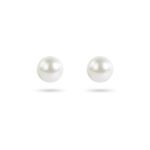 Orecchini a Lobo in Oro Bianco con Perle - R501/1B