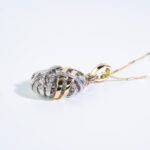 Collana con Pendente in Oro Bianco e Giallo con Diamanti - CI4587GR