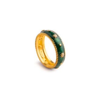 Anello Isola Bella in Argento e Smalti Sole Piccola - Lapilli - 20001278