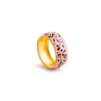 Anello Isola Bella in Argento e Smalti Leopardato - Animalier - 20001283