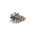 Anello Isola Bella in Argento con Perle Rami di Perle - Nude - 20001302