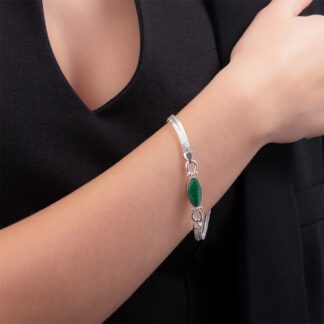 Bracciale da Donna Gerardo Sacco in Argento con Malachite - Mito - 50227