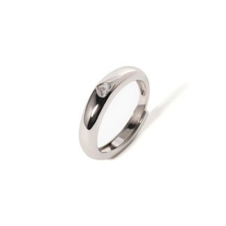 Anello Mabina in Argento con Zircone a Cuore - 523228
