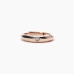 Anello Mabina in Argento Rosè con Zircone a Cuore - 523230