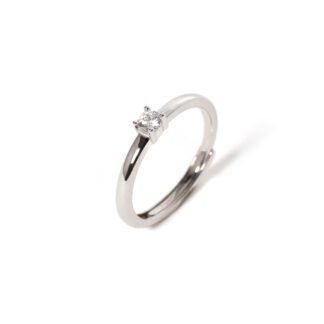 Anello Solitario Mabina in Argento con Zircone - 523233
