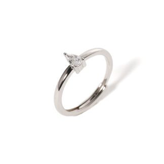 Anello Solitario Mabina in Argento con Zircone - 523236