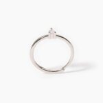 Anello Solitario Mabina in Argento con Zircone - 523236
