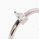 Anello Solitario Mabina in Argento con Zircone - 523236