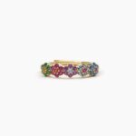 Anello Fiore Mabina in Argento con Zirconi Multicolor - 523247