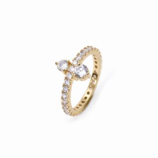 Anello Veretta Mabina in Argento con Zirconi - 523269