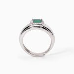 Anello Mabina in Argento con Smeraldo Sintetico e Zirconi - 523272