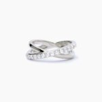 Anello a Fascia Mabina in Argento con Zirconi - 523277