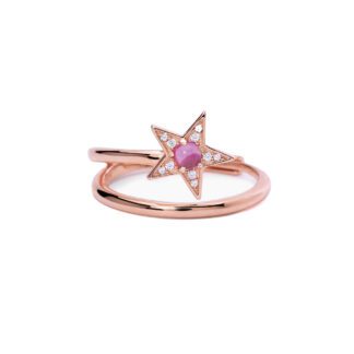 Anello Stella Mabina in Argento con Zirconi e Corindone - 523279