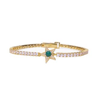 Bracciale Stella Mabina in Argento con Zirconi e Agata - 533651