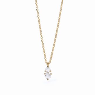 Collana Mabina in Argento Dorato con Zirconi - 553497