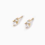 Orecchini Mabina in Argento Dorato con Zirconi - 563546