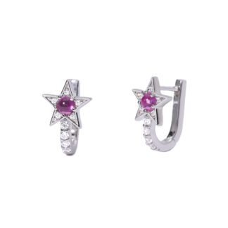 Orecchini Stella Mabina in Argento con Zirconi e Corindone - 563555