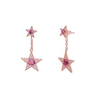 Orecchini Stella Mabina in Argento con Zirconi e Corindone - 563557