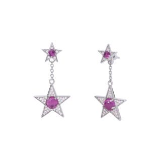 Orecchini Stella Mabina in Argento con Zirconi e Corindone - 563558