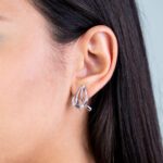 Orecchini Pendenti in Oro Bianco con Diamanti - OBF792-924