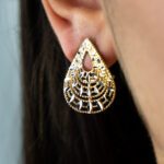 Orecchini da Donna in Oro Giallo e Bianco 18kt a Goccia - 20944OR