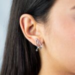 Orecchini Pendenti in Oro Bianco con Diamanti - OBF792-924