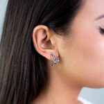 Orecchini Pendenti in Oro Bianco con Diamanti - OBF792-924