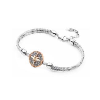 Bracciale 4US Paciotti in Acciaio con Rosa dei Venti - 4UBR4075