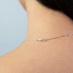 Collana con Pendente a Cuore in Oro Bianco con Diamanti e Smeraldi - CL2113