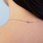 Collana con Punto Luce in Oro Bianco con Diamante - 2145285