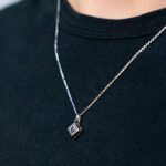 Collana Zancan in Oro Bianco e Rosa con Zaffiro - EC960BR-Z