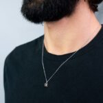 Collana Zancan in Oro Bianco e Rosa con Diamante Nero - EC967BR